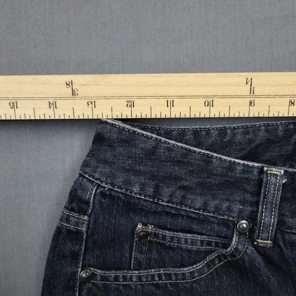 Liz Claiborne Womens Straight Leg Jeans Dark Wash 100% Cotton Blue Denim Size 4 - Picture 4 of 10